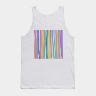 Colored happy lines on a watercolor background Tank Top